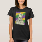 American Cocker Spaniel Jester Mardi Gras Dog Mom T-Shirt (Vorderseite)