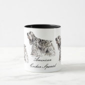 American Cocker Spaniel Keramik Tasse (Zentrum)