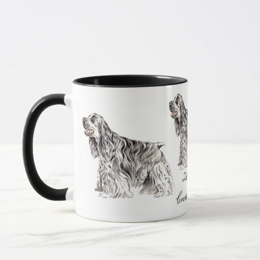 American Cocker Spaniel Keramik Tasse (Links)