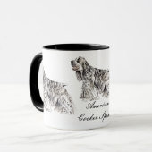 American Cocker Spaniel Keramik Tasse (Vorderseite Links)