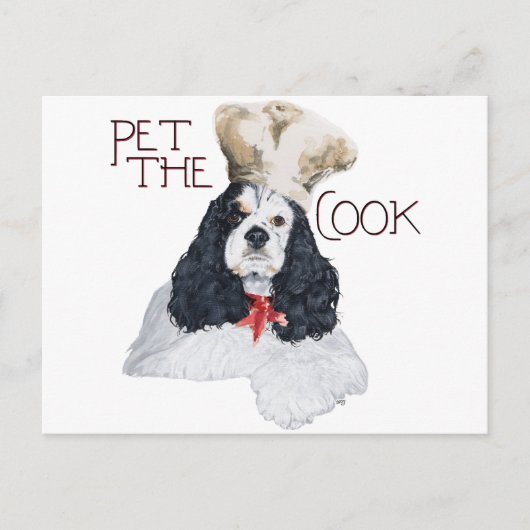 American Cocker Spaniel Koch Postkarte (Vorderseite)
