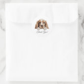 American Cocker Spaniel Niedlich Dog Danke Runder Aufkleber (Tasche)