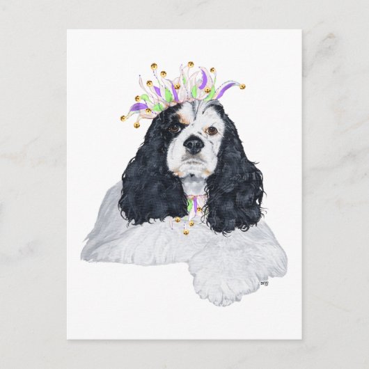 American Cocker Spaniel Party Animal Einladungspostkarte (Vorderseite)