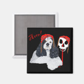 American Cocker Spaniel Pirate Magnet (Vorderseite/Rückseite)
