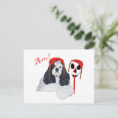 American Cocker Spaniel Pirate Postkarte (Stehend Vorderseite)