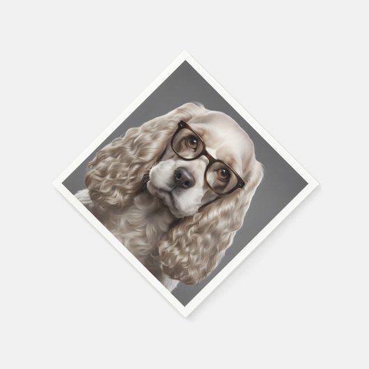 American Cocker Spaniel Serviette (Ecke)
