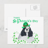 American Cocker Spaniel St. Patrick's Day Postkarte (Vorne/Hinten)