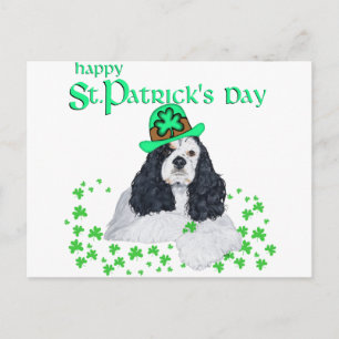 American Cocker Spaniel St. Patrick's Day Postkarte