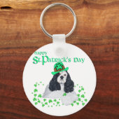 American Cocker Spaniel St. Patrick's Day Schlüsselanhänger (Vorderseite)