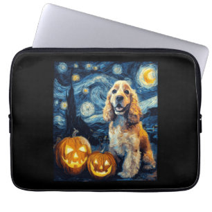 American Cocker Spaniel Süßer Hund Halloween Jack  Laptopschutzhülle