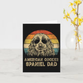 American Cocker Spaniel Vater Hund liebt Vater's D Karte (Gelbe Blume)