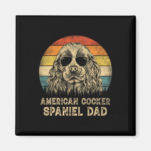 American Cocker Spaniel Vater Hund liebt Vater's D Magnet (Vorne)