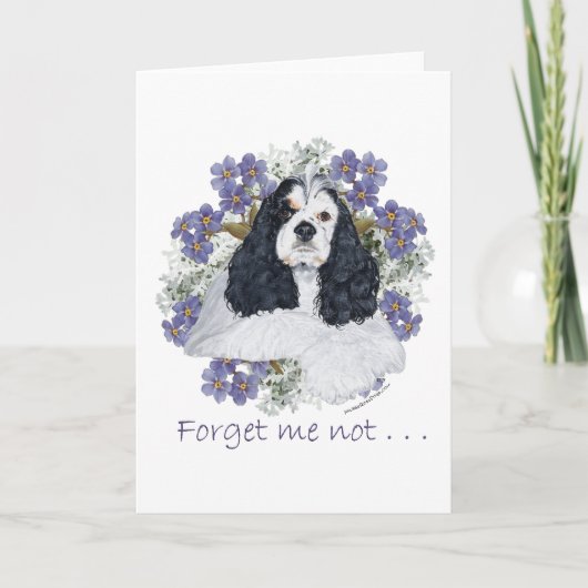 American Cocker Spaniel vergessen mich nicht Karte (Vorderseite)