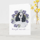 American Cocker Spaniel vergessen mich nicht Karte (Gelbe Blume)