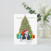 American Cocker Spaniel Weihnachten (Stehend Vorderseite)