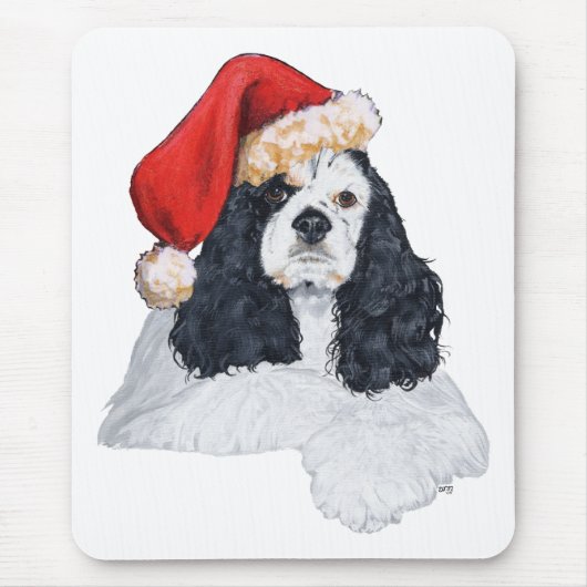 American Cocker Spaniel Weihnachten Mousepad (Vorne)