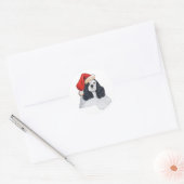 American Cocker Spaniel Weihnachten Runder Aufkleber (Umschlag)