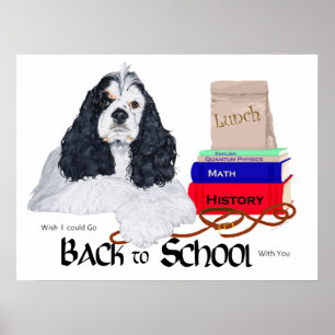 American Cocker Spaniel Zurück zur Schule Poster