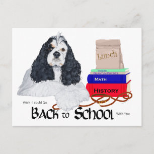 American Cocker Spaniel Zurück zur Schule Postkarte