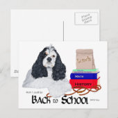 American Cocker Spanier zurück zur Schule Postkarte (Vorne/Hinten)