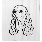 American Cocker Spanisch Painting Sketch Duschvorhang