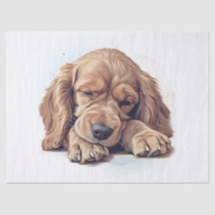 American Cocker Spanisch Watercolor Tissue Paper Seidenpapier