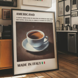 American Coffee Wall Art, italienischer Espresso D Poster