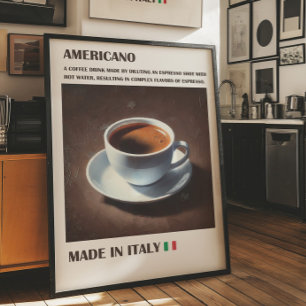 American Coffee Wall Art, italienischer Espresso D Poster