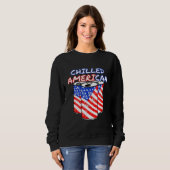 American Cold Beer, gekühlt, 4. Juli Amerikanische Sweatshirt (Vorne ganz)