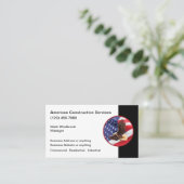 American Construction Theme Visitenkarte (Stehend Vorderseite)