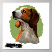 American Coonhound Portrait | Pet Portrait Poster (Vorne)