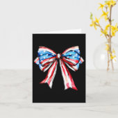 American Coquette Bow Patriotic Usa Flag Happy 4. Karte (Gelbe Blume)