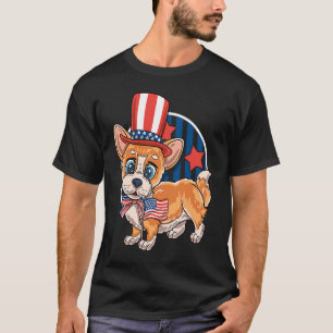 American Corgi Merica 4. Juli Kinder Jungen Mädche T-Shirt