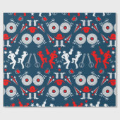 American Country Music Line Tanz Geschenkpapier (Flach)