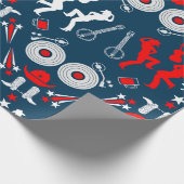 American Country Music Line Tanz Geschenkpapier (Ecke)