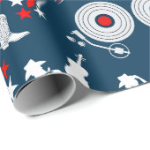 American Country Music Line Tanz Geschenkpapier (Rolleneckpunkt)