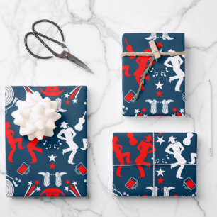 American Country Music Line Tanz Geschenkpapier Set