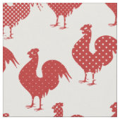 American Country Style Polka Dot Rooster-Muster Stoff (Nahaufnahme)
