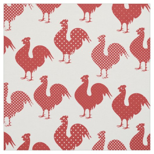 American Country Style Polka Dot Rooster-Muster Stoff (Muster)