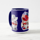 American Cowboy and Cowgirl Gnomes Tasse (Vorderseite Links)