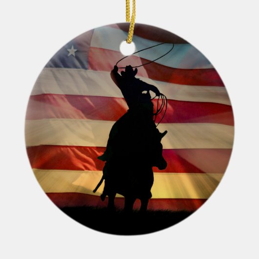 American Cowboy Christmas Ornament (Vorne)