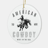 American Cowboy - Made in the USA Keramik Ornament (Links)