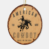 American Cowboy - Made in the USA Keramik Ornament (Links)