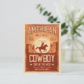 American Cowboy Wild West Postkarte (Stehend Vorderseite)