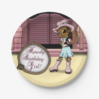 American Cowgirl Birthday Pappteller