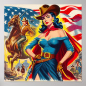 American Cowgirl Button-up Poster (Vorne)