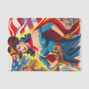 American Cowgirl Button-up Seidenpapier