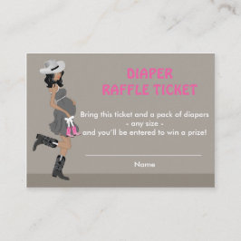 American Cowgirl Diaper Raffles Tickets Begleitkarte