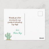 American Cowgirl on Horse Girls Danke Postkarte (Rückseite)