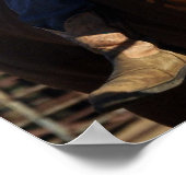 "American Cowgirl" Pferd and Rider Poster (Ecke)